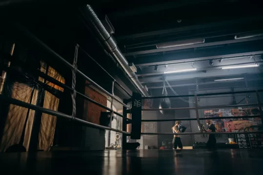 gimnasio de artes marciales desde el ring