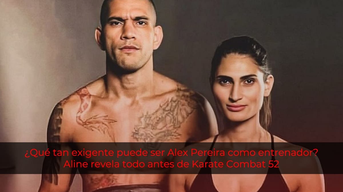 Alex Pereira entrenando a su hermana Aline